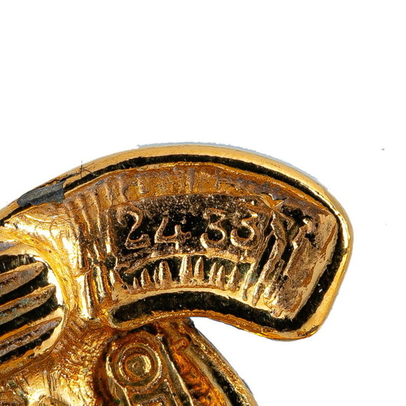 CHANEL Coco Mark Matelasse Earrings Gold Plated - Picture 4 of 5